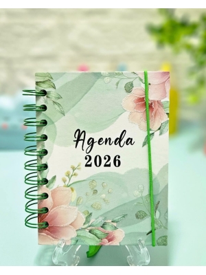 imagem do produto Agenda 2026 Espiral Diária Flores 168 folhas - Arco Iris