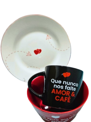 imagem do produto Kit Café Da Manhã Amor E Café - Zona criativa - Arco Íris